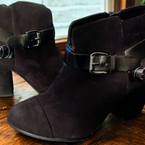 Carlos by Carlos Santana Macomb Black Ankle Boots with Buckle Detail
